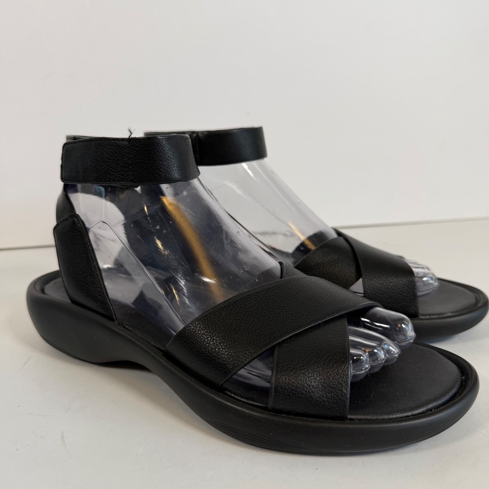 Naturalizer Gen N Black Sandals Womens 7.5 Comfort Ankle Strap Lightweight - Picture 1 of 8